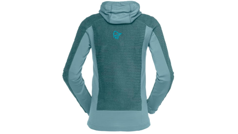 Norrona Falketind Alpha120 Zip Hood - Womens, North Atlantic/Tourmaline, Medium, 7042698458667