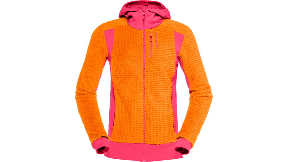 Norrona Falketind Alpha120 Zip Hood - Womens, Orange Popsicle/Honeysuckle, Small, 1873-20-5543-S