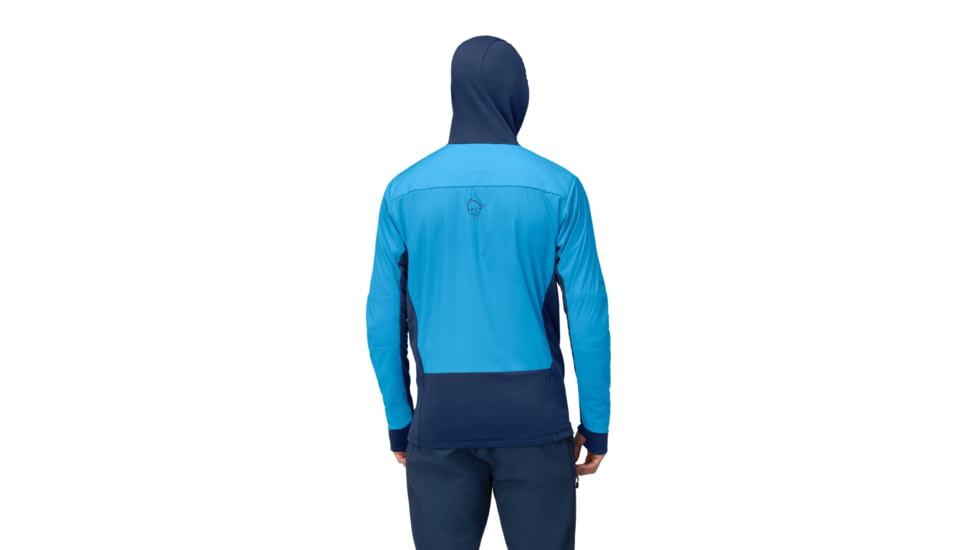 Norrona Falketind Alpha90 Insulated Zip Hood - Mens, Hawaiian surf/Indigo Night, Small, 1803-23-6609-S