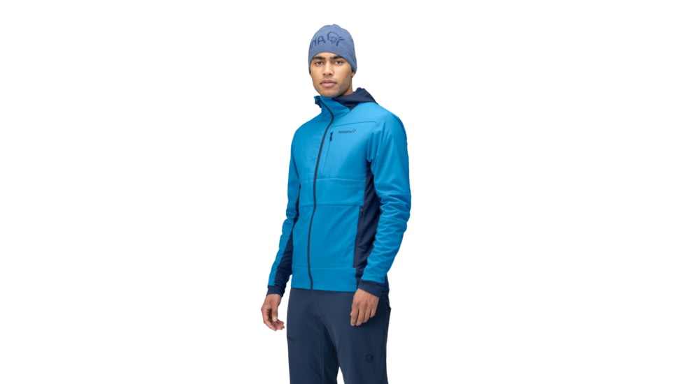 Norrona Falketind Alpha90 Insulated Zip Hood - Mens, Hawaiian surf/Indigo Night, Small, 1803-23-6609-S