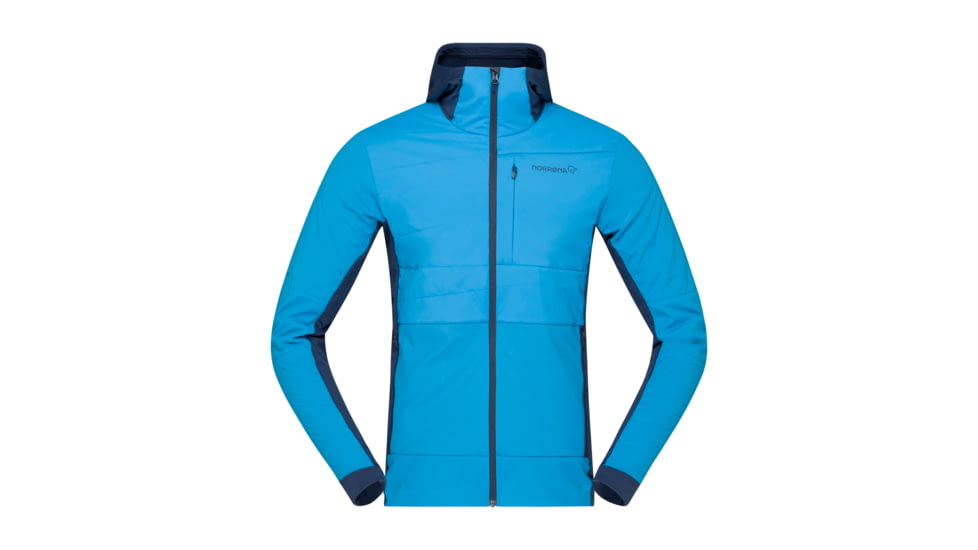 Norrona Falketind Alpha90 Insulated Zip Hood - Mens, Hawaiian surf/Indigo Night, Small, 1803-23-6609-S