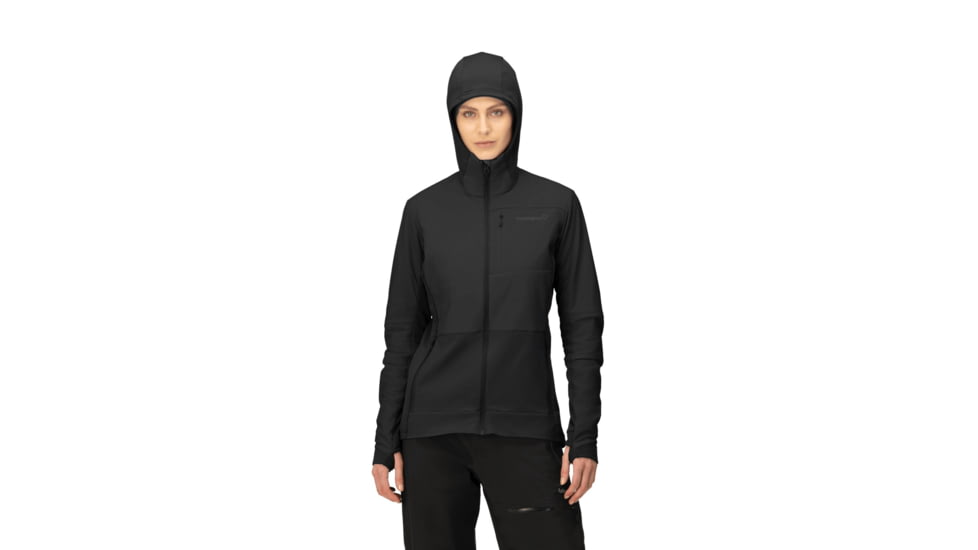 Norrona Falketind Alpha90 Insulated Zip Hood - Womens, Caviar, Small, 1807-23-7718-S