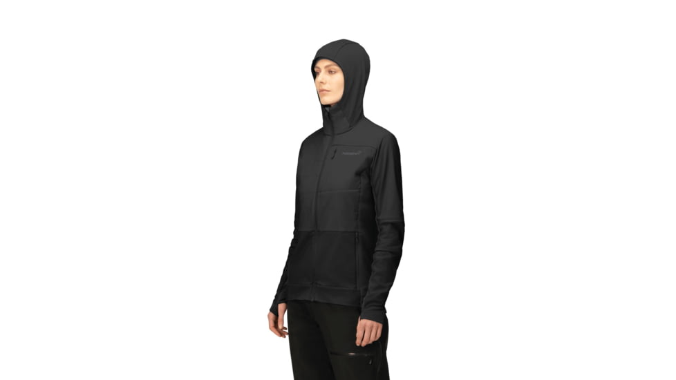 Norrona Falketind Alpha90 Insulated Zip Hood - Womens, Caviar, Small, 1807-23-7718-S