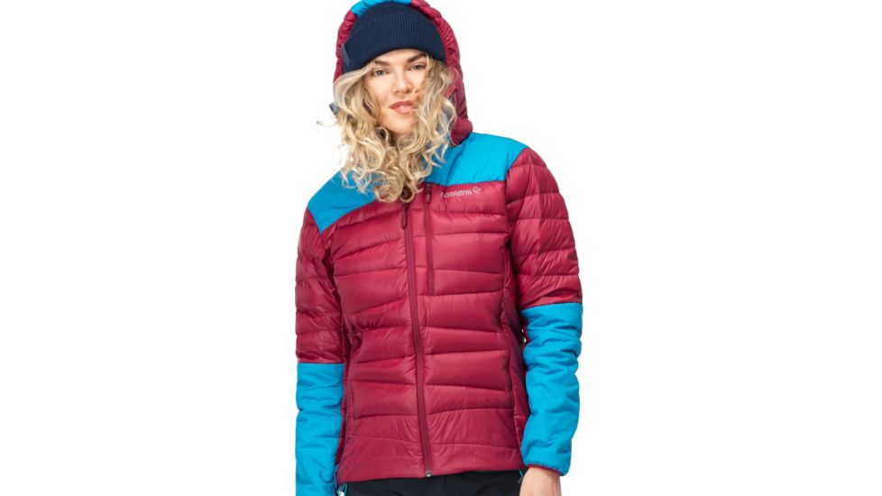 Norrona Falketind Down Hood Jacket - Womens, Rhubarb, Medium, 1880-17-5700-M