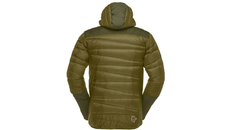 Norrona Falketind Down Hooded Jacket - Mens, Olive Drab/Olive Night, Small, 1833-20 3908 S