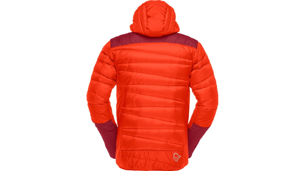 Norrona Falketind Down750 Hood - Mens, Arednalin/Rhubarb, Extra Large, 1833-20-5646-XL