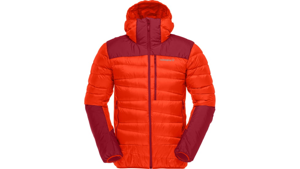 Norrona Falketind Down750 Hood - Mens, Arednalin/Rhubarb, Extra Large, 1833-20-5646-XL