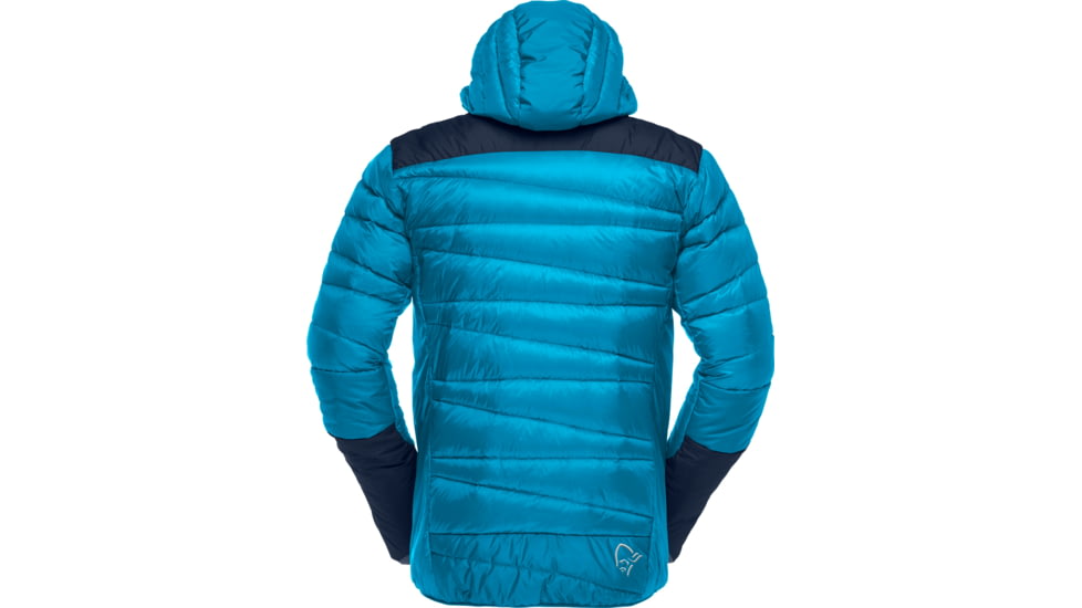 Norrona Falketind Down750 Hood - Mens, Hawaiian surf/Indigo Night, Large, 1833-20-6609-L