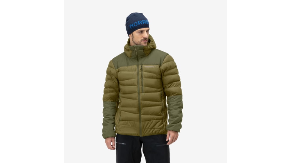 Norrona Falketind Down750 Hood - Mens, Olive Drab/Olive Night, 2XL, 1833-20-3908-XXL