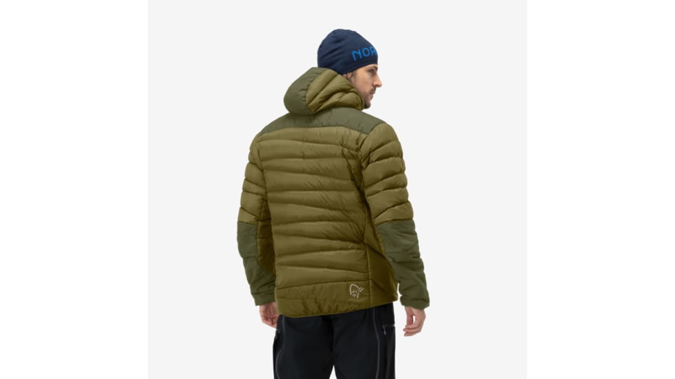 Norrona Falketind Down750 Hood - Mens, Olive Drab/Olive Night, 2XL, 1833-20-3908-XXL