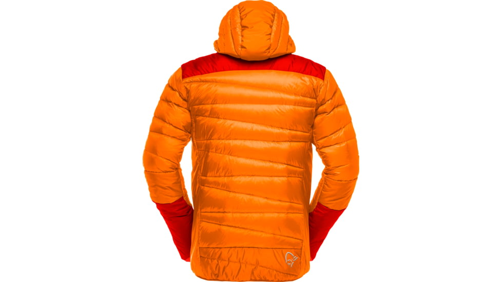 Norrona Falketind Down750 Hood - Mens, Orange Popsicle/Arednalin, Medium, 1833-20-5541-M