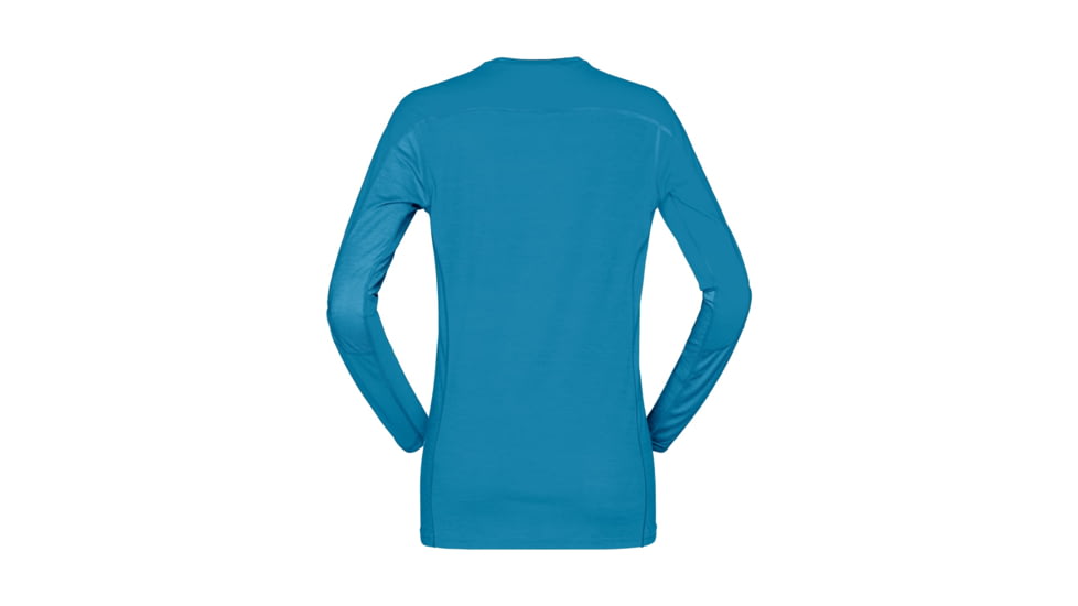 Norrona Falketind Equaliser Merino Round Neck Shirt - Womens, Hawaiian surf, Small, 1822-22-6610-S
