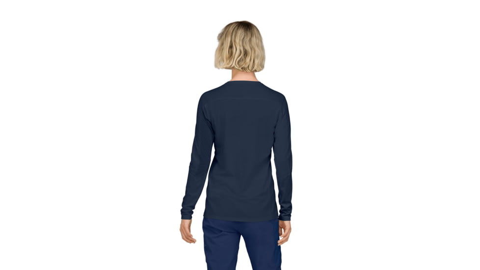 Norrona Falketind Equaliser Merino Round Neck Shirt - Womens, Indigo Night, Small, 1822-22-2295-S