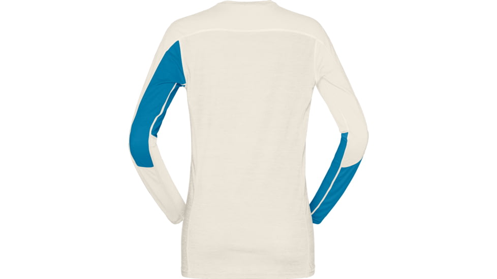 Norrona Falketind Equaliser Merino Round Neck - Womens, Hawaiian Surf/Snowdrop, Large, 1822-22 6633 L