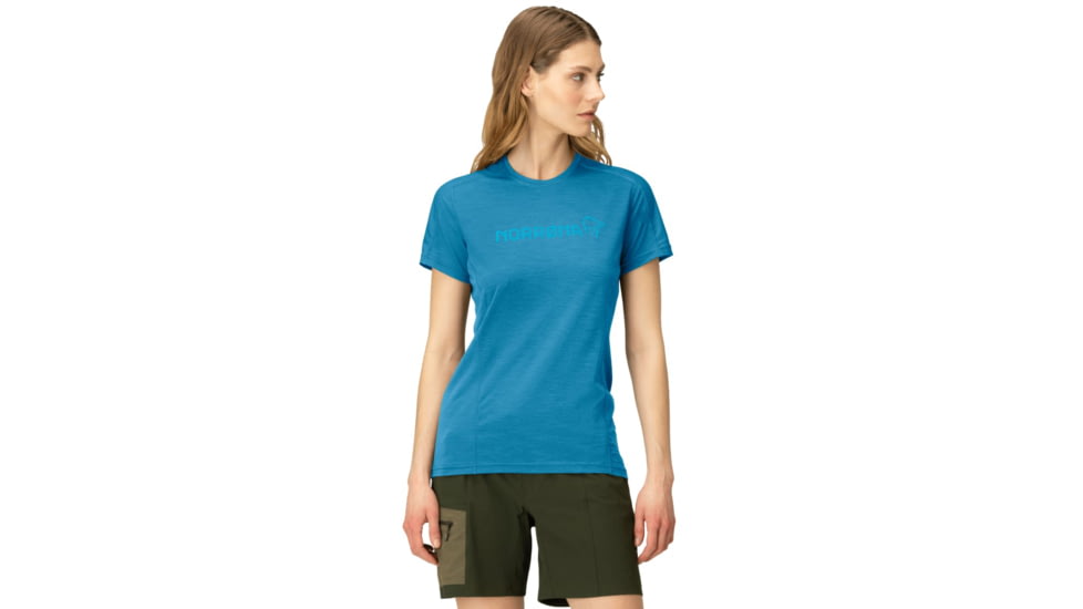 Norrona Falketind Equaliser Merino T-Shirt - Womens, Hawaiian surf, Medium, 1823-22-6610-M