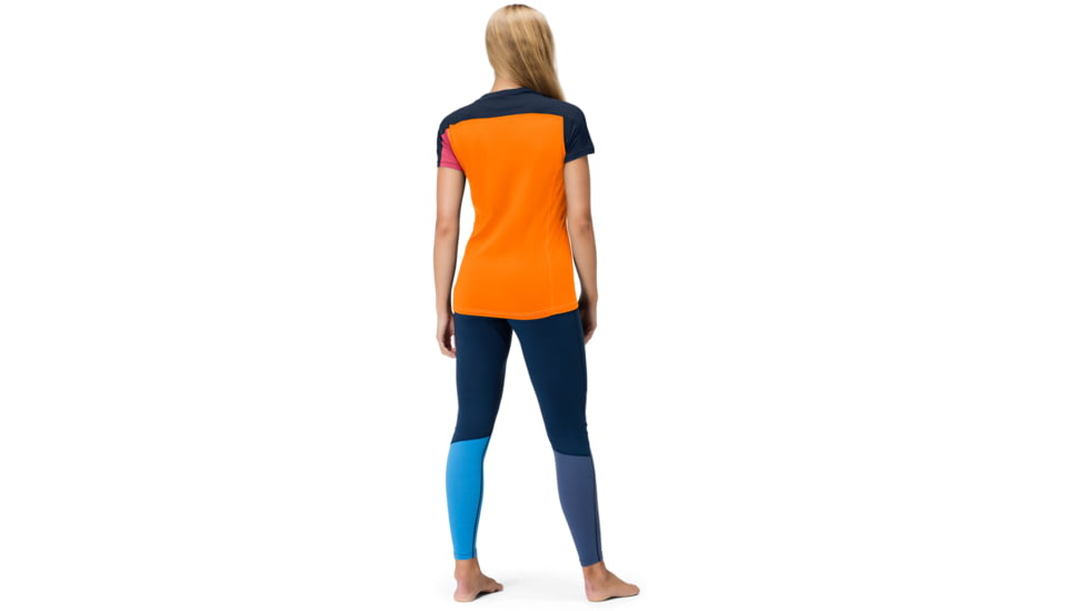 Norrona Falketind Equaliser Merino T-Shirt - Womens, Honeysuckle/Indigo Night, Extra Small, 7042698472847
