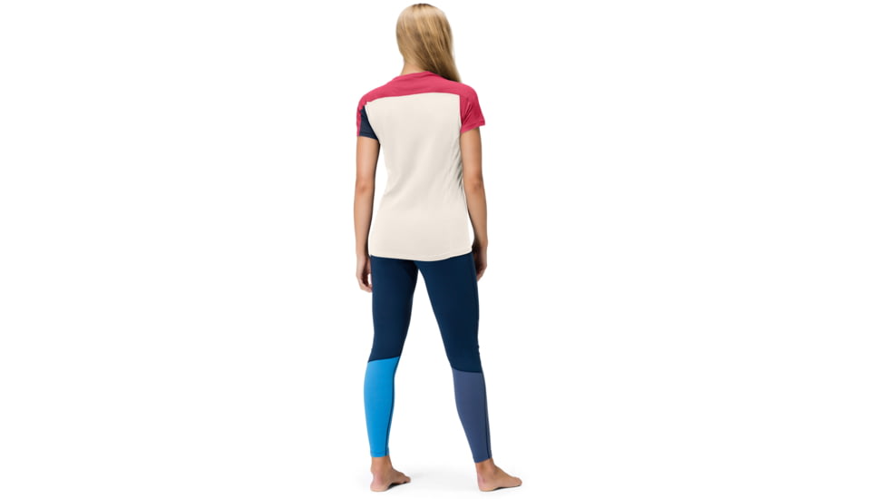 Norrona Falketind Equaliser Merino T-Shirt - Womens, Indigo Night/Honeysuckle, Extra Small, 7042698472748