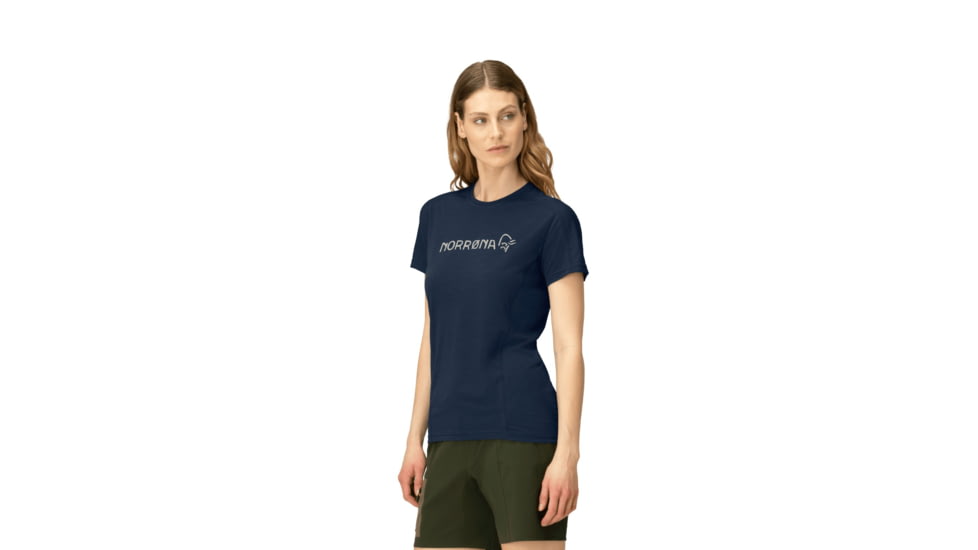 Norrona Falketind Equaliser Merino T-Shirt - Womens, Indigo Night, Large, 1823-22-2295-L