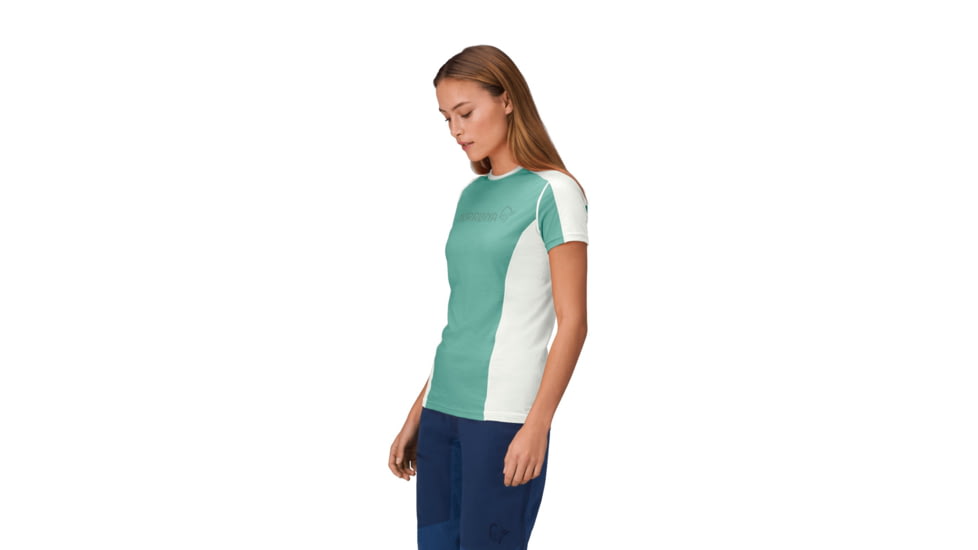 Norrona Falketind Equaliser Merino T-Shirt - Womens, Malachite Green, Medium, 1823-22-3010-M