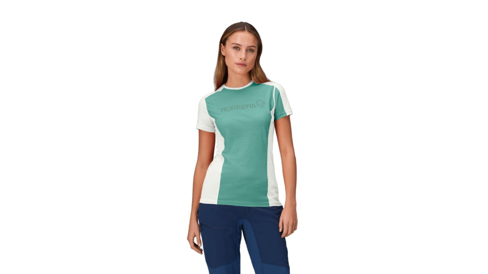 Norrona Falketind Equaliser Merino T-Shirt - Womens, Malachite Green, Medium, 1823-22-3010-M