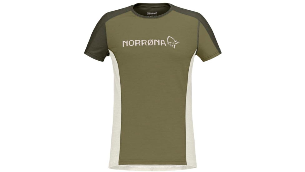 Norrona Falketind Equaliser Merino T-Shirt - Womens, Olive Drab/Olive Night, Large, 1823-22 3908 L