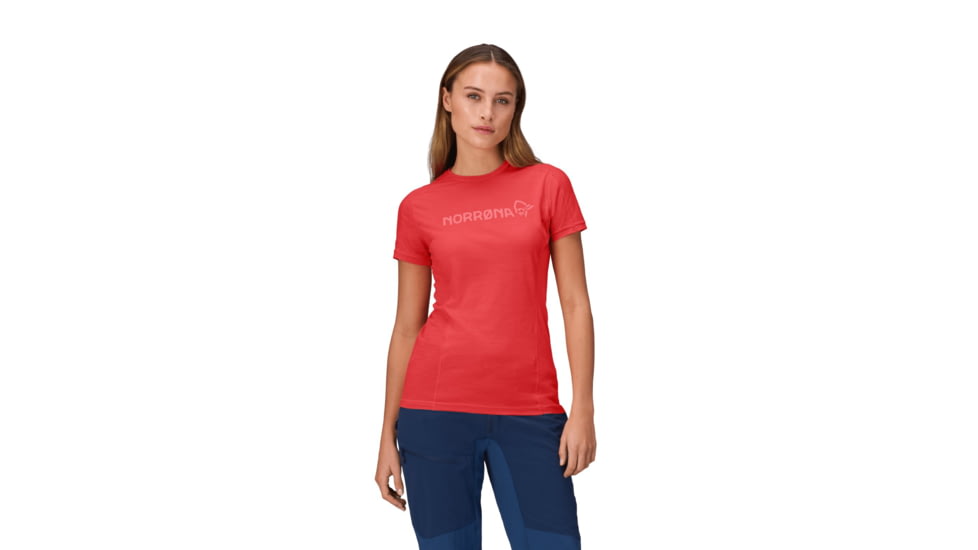Norrona Falketind Equaliser Merino T-Shirt - Womens, Paprika, Small, 1823-22-1107-S
