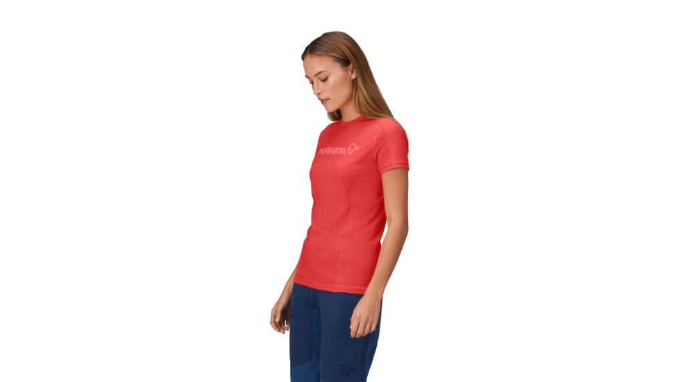 Norrona Falketind Equaliser Merino T-Shirt - Womens, Paprika, Small, 1823-22-1107-S