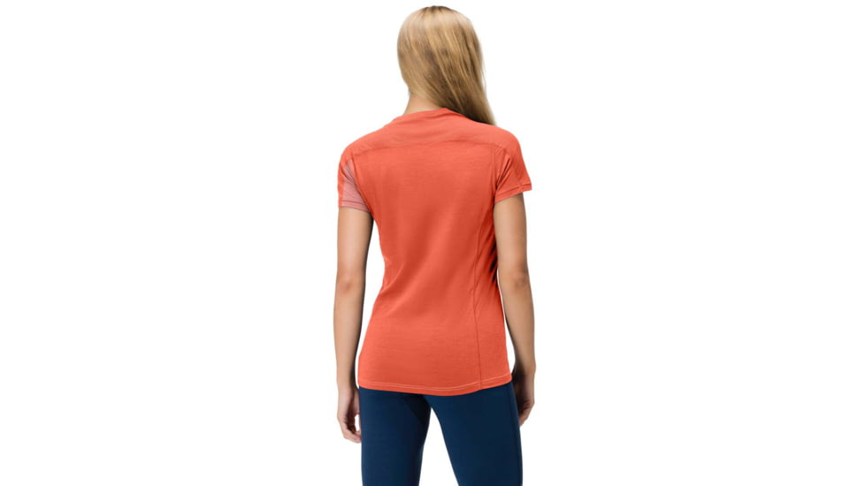 Norrona Falketind Equaliser Merino T-Shirt - Womens, Peach Amber/Orange Alert, Medium, 1823-22 5649 M