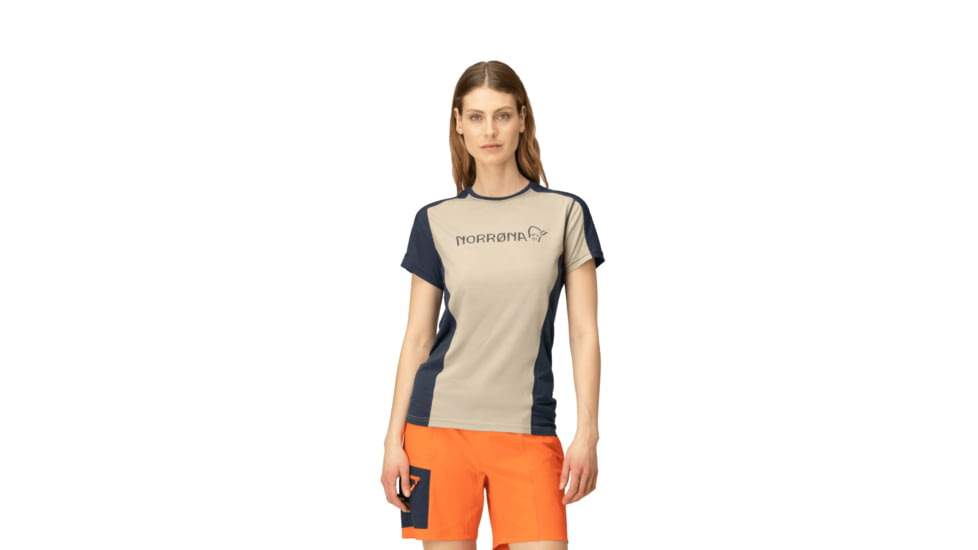 Norrona Falketind Equaliser Merino T-Shirt - Womens, Pure Cashmere, Medium, 1823-22-9001-M