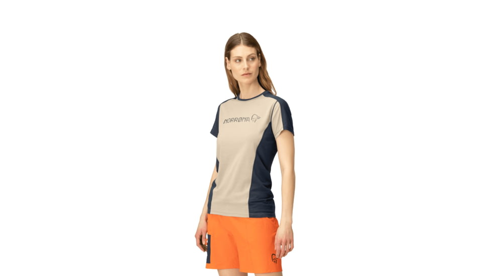 Norrona Falketind Equaliser Merino T-Shirt - Womens, Pure Cashmere, Medium, 1823-22-9001-M
