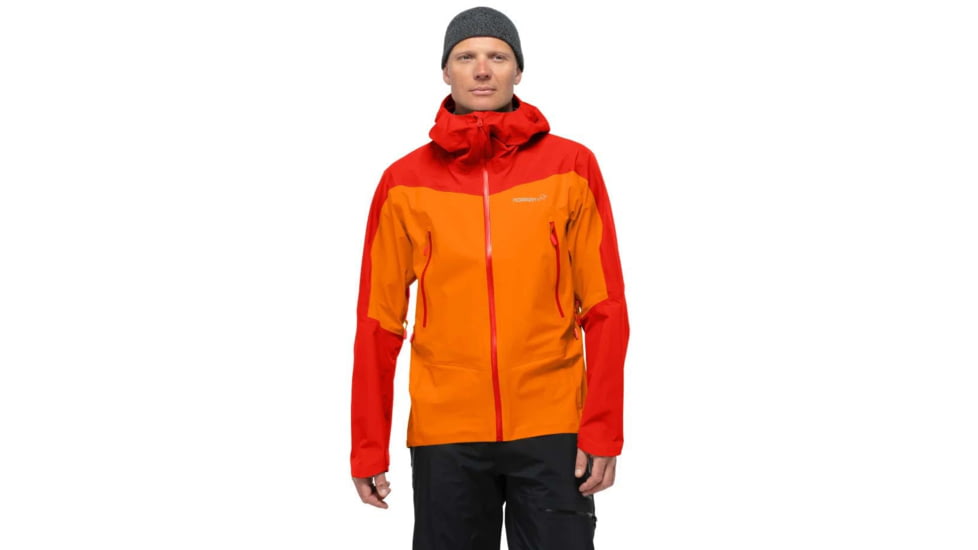 Norrona Mens falketind Gore-Tex Jacket - Men's, Arednalin Red/Orange, Large, 1802-21 5639 L