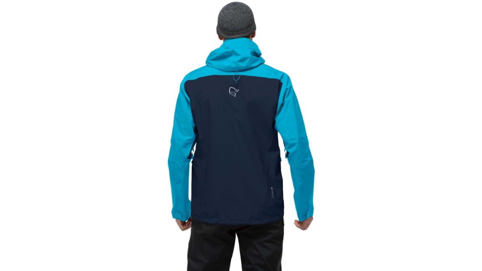 Norrona Mens falketind Gore-Tex Jacket - Men's, Hawaiian Surf/Indigo Night, Medium, 1802-21 6609 M