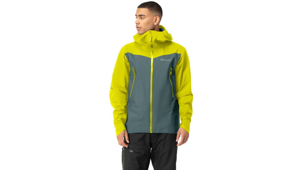 Norrona Falketind Gore-Tex Jacket - Mens, Sulphur Spring/North Atlantic, Large, 1802-21-3337-L