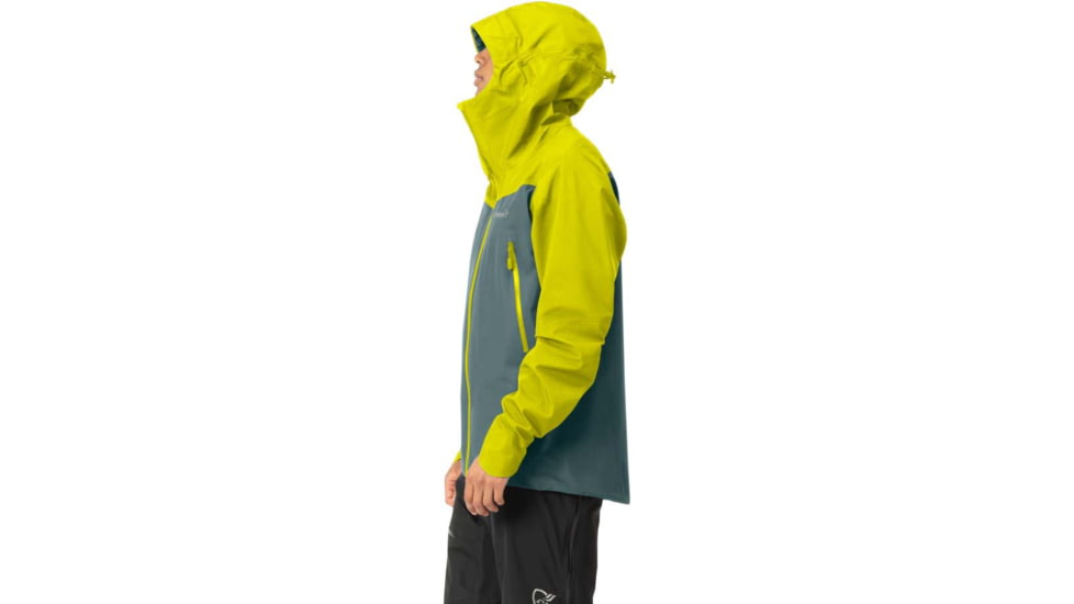 Norrona Falketind Gore-Tex Jacket - Mens, Sulphur Spring/North Atlantic, Large, 1802-21-3337-L
