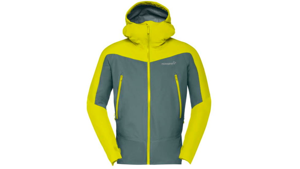 Norrona Falketind Gore-Tex Jacket - Mens, Sulphur Spring/North Atlantic, Large, 1802-21-3337-L