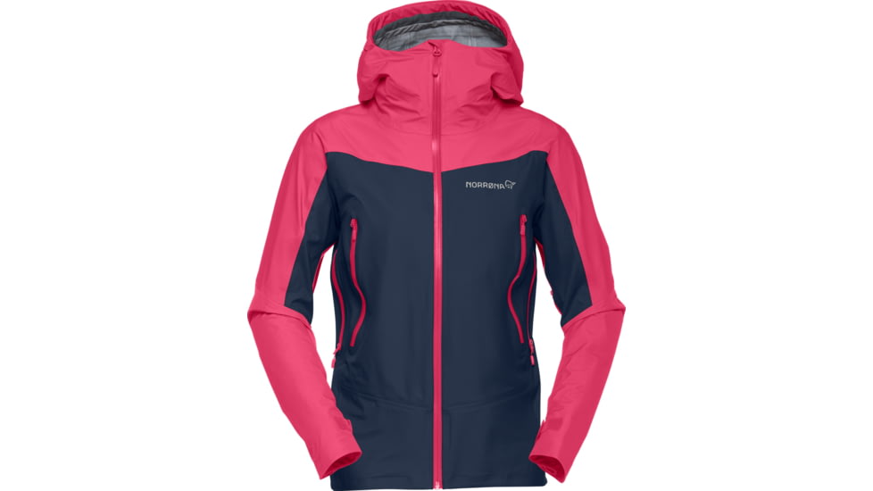 Norrona Falketind Gore-Tex Jacket - Women's, Small, Honeysuckle/Indigo Night, 7042698444073
