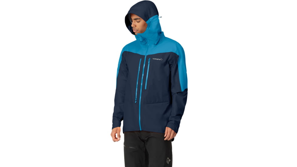 Norrona Falketind Gore-Tex Paclite Jacket - Mens, Hawaiian surf/Indigo Night, Medium, 7042698454751