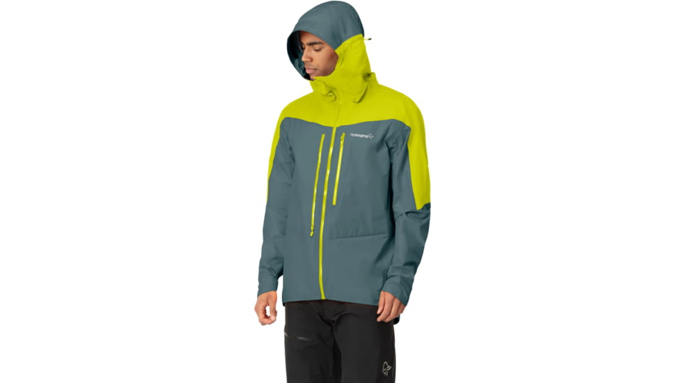 Norrona Falketind Gore-Tex Paclite Jacket - Mens, Sulphur Spring/North Atlantic, Extra Large, 7042698454676