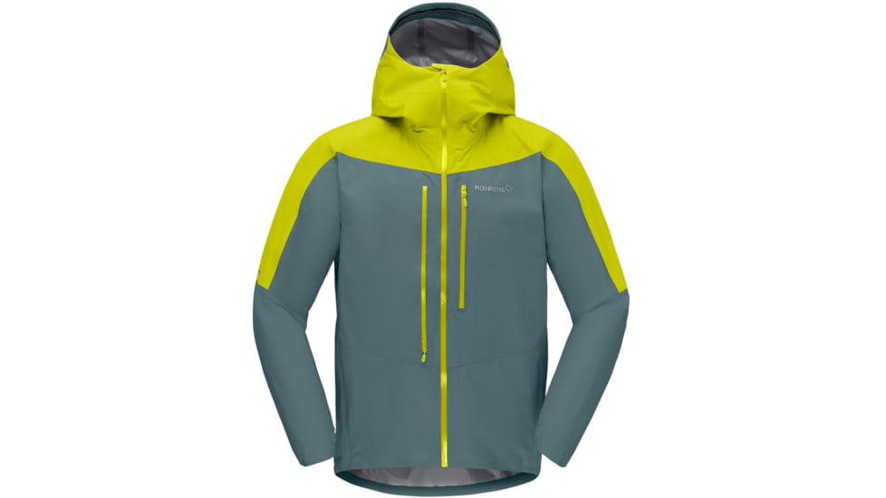 Norrona Falketind Gore-Tex Paclite Jacket - Mens, Sulphur Spring/North Atlantic, Extra Large, 7042698454676