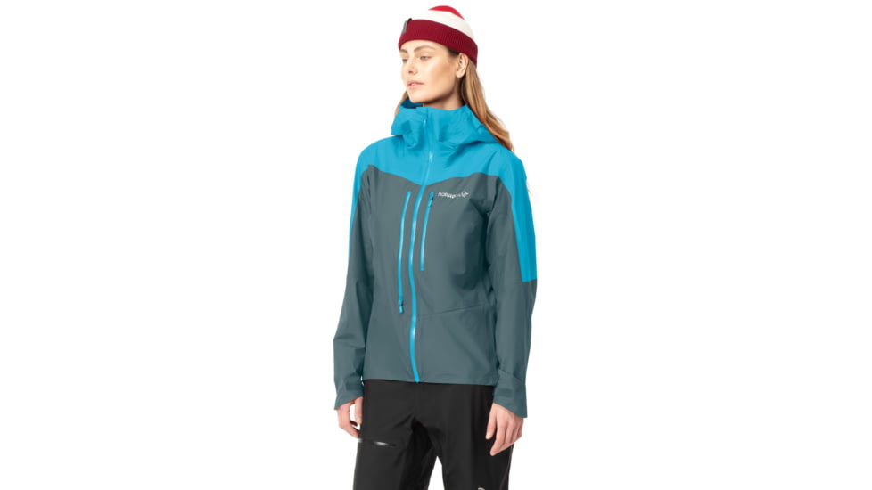 Norrona Falketind Gore-Tex Paclite Jacket - Womens, Aquarius/North Atlantic, Medium, 7042698454904