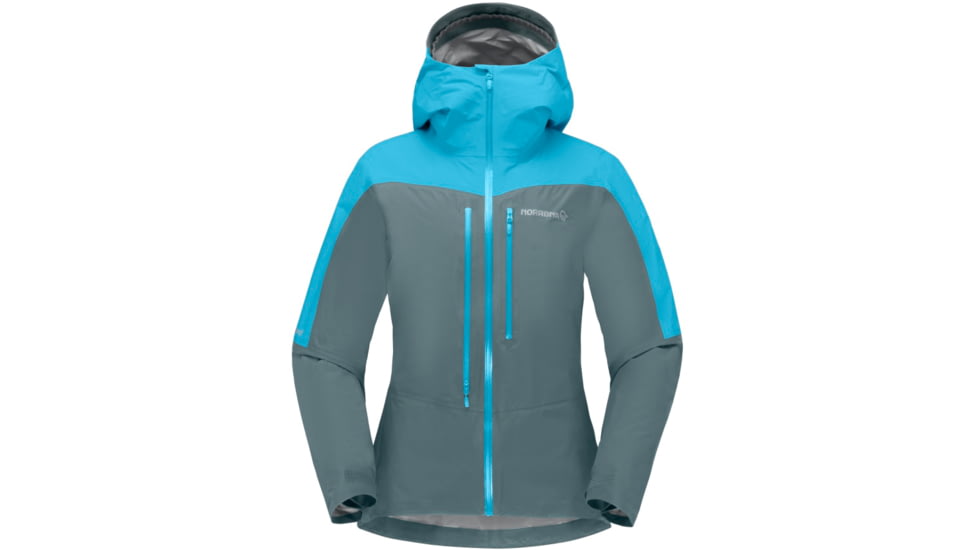 Norrona Falketind Gore-Tex Paclite Jacket - Womens, Aquarius/North Atlantic, Medium, 7042698454904