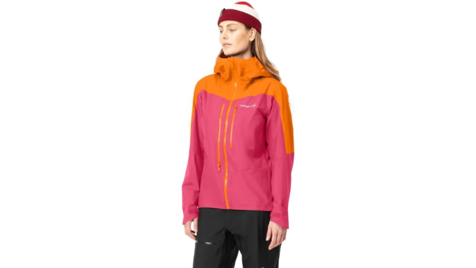 Norrona Falketind Gore-Tex Paclite Jacket - Womens, Orange Popsicle/Honeysuckle, Medium, 7042698454959