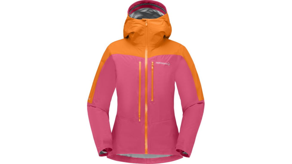 Norrona Falketind Gore-Tex Paclite Jacket - Womens, Orange Popsicle/Honeysuckle, Medium, 7042698454959