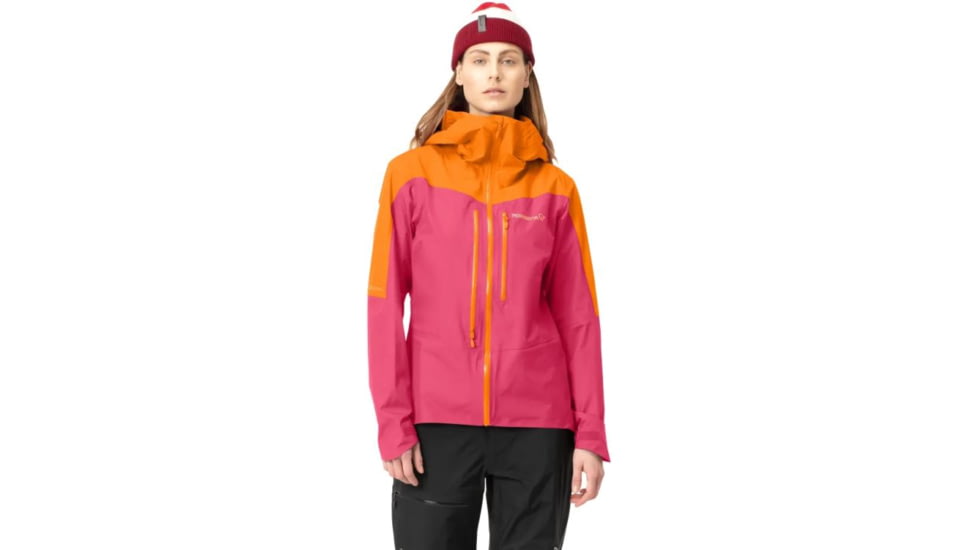 Norrona Falketind Gore-Tex Paclite Jacket - Womens, Orange Popsicle/Honeysuckle, Medium, 7042698454959