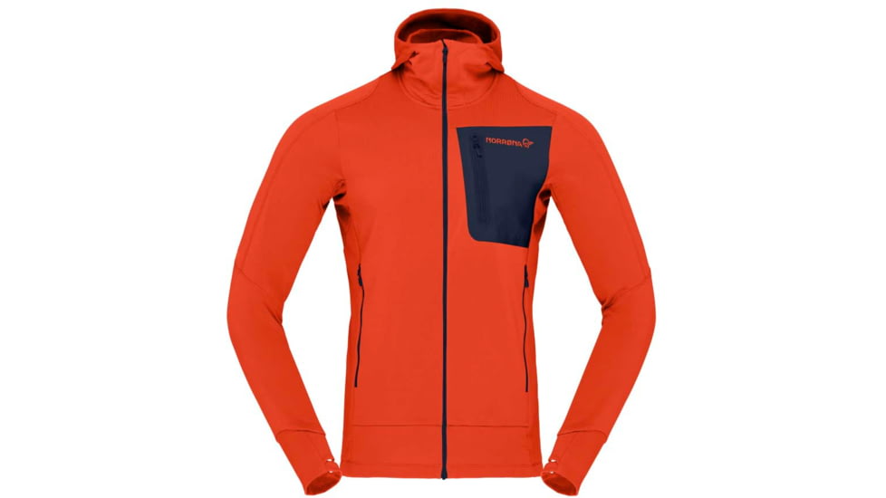 Norrona Falketind Power Grid Hooded Jacket - Mens, Arednalin Red, Large, 1810-23 5630 L