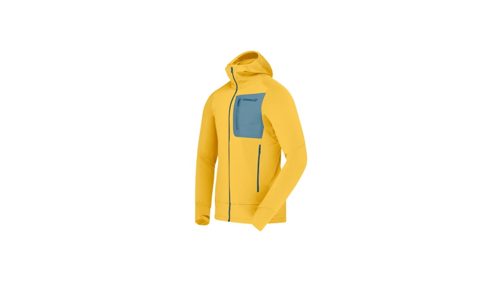 Norrona Falketind Power Grid Hooded Jacket - Mens, Calendula, Large, 1810-23-5566-L