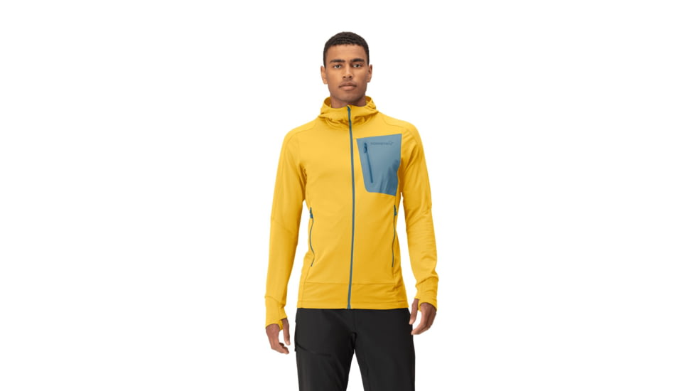 Norrona Falketind Power Grid Hooded Jacket - Mens, Calendula, Large, 1810-23-5566-L
