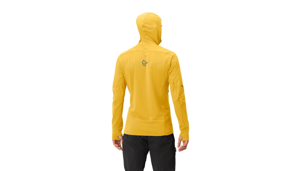 Norrona Falketind Power Grid Hooded Jacket - Mens, Calendula, Large, 1810-23-5566-L