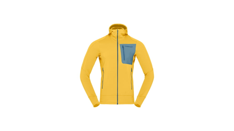 Norrona Falketind Power Grid Hooded Jacket - Mens, Calendula, Large, 1810-23-5566-L