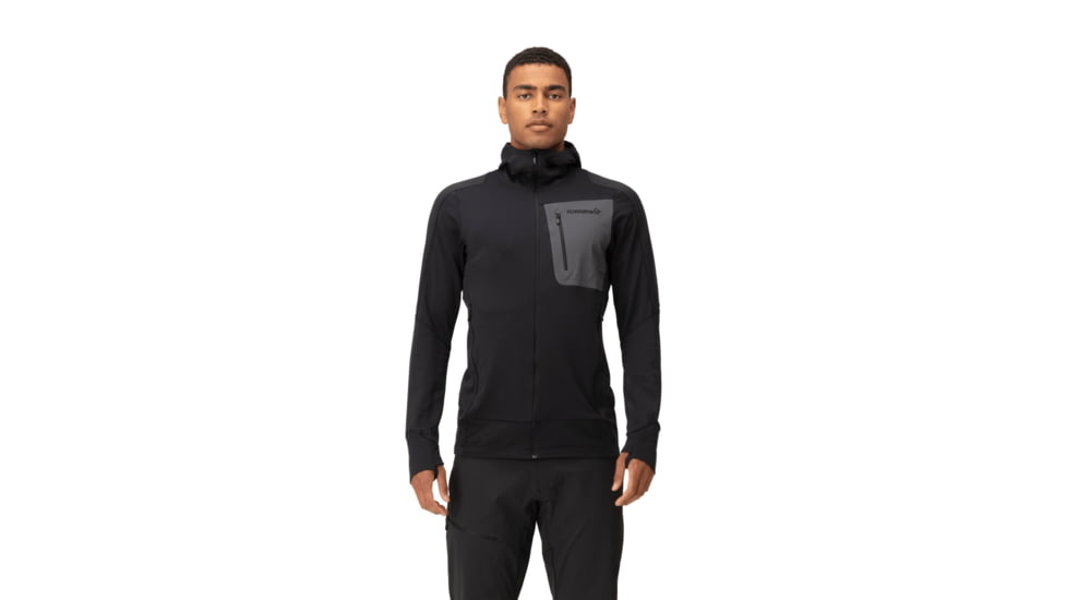 Norrona Falketind Power Grid Hooded Jacket - Mens, Caviar, Large, 1810-23-7718-L